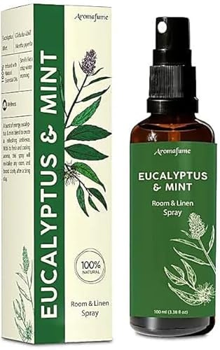 AROMAFUME - Spray per Ambienti e Biancheria agli Olii Essenziali 100% Naturale (MENTA E EUCALIPTO)