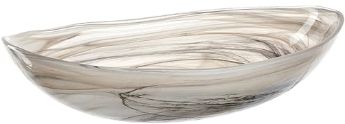 Leonardo Alabastro Ciotola, Scodella, Vassoietto, Fatto a Mano, Vetro, Beige, 22 cm, 031218