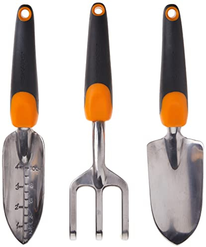 Fiskars 384490-1001 Ergo Garden Tool Set, Regular Package, Black/Orange