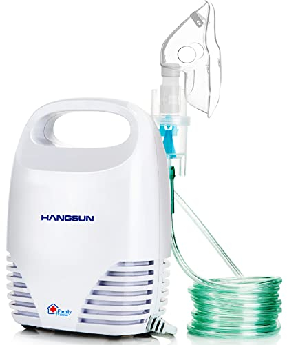 HANGSUN Nebuliser Machine for Adults and Kids Compact Compressor System Vaporizer Mist Steam Inhaler CN560 Portable and Silent for Home Use