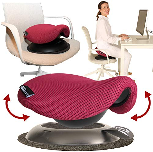 Humantool Tragbarer Sattelhocker – macht jeden Stuhl zu einem Schaukelsattelstuhl – perfekt für ergonomische Bürostuhl – komfortabler ergonomischer Hocker (Rosen)