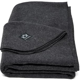 Arcturus Military Wool Blanket - 4.5 lbs, Warm, Heavy, Washable, Large 64 x 88 - Great for Camping, Outdoors, Survival & Emergency Kits (Charcoal Gray)