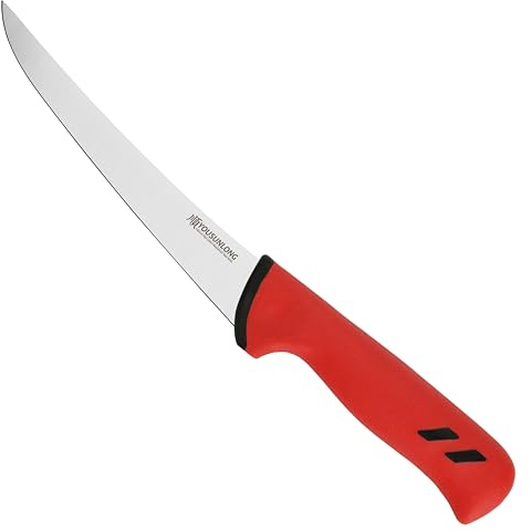YOUSUNLONG Filetiermesser - Ausbeinmesser 152mm - Flexibles Verarbeitungsmesser mit gebogener Klinge - Brisket Fleisch Trimming Metzgermesser - Spezialisiert für Schlachthöfe
