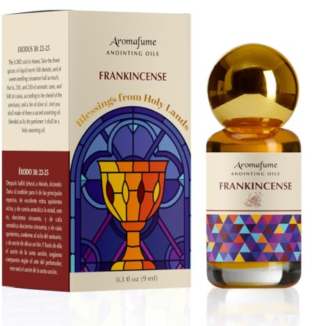 Frankincense Anointing Oil 9ml (0.3 fl oz.)| Blessings from The Holy Lands | Blessed from Jerusalem | Biblical Spices | Christian Gifts | Holy Oil for Prayer and Protection