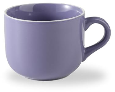 ARRADENS Soup Mugs with Handles, 21 OZ Large Ceramic Soup Cup, Oven Proof Soup Bowls Microwave Safe for Men Women Housewarming Birthday Christmas Gift, Purple