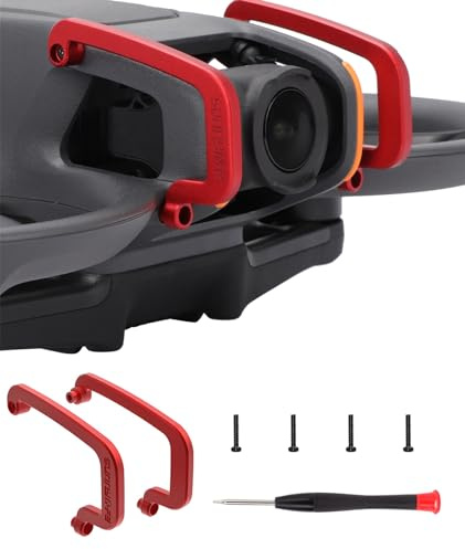 Gimbal stötfångarskydd för DJI Avata 2, linssäkerhetsstötfångare PTZ skyddsstång, aluminiumlegering anti-kollision kameraskydd för avata 2 FPV drönare tillbehör (röd)
