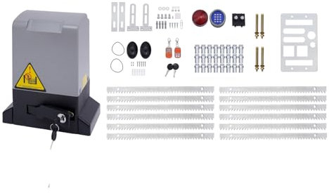 WindWilder Elektrischer Schiebetoröffner 370W, Antrieb Garagentor Schiebetoröffner Schiebetor Toröffner, Tor Antrieb Sliding Gate Opener bis 800KG, 12M/ Min Schiebetor