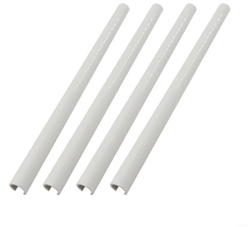 HOHOVYVY Radiator Pipe Covers, 15 x 200 mm, 300 mm, 500 mm, Radiator Pipe Covers, Black, White (White-300 mm), Pack of 4