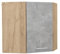 Vicco Eckhängeschrank R-Line, Küchen-Eckschrank, Beton, 57 cm