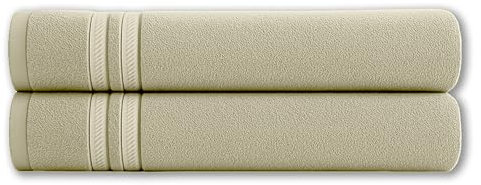 Julido Luxus Duschtuch-Set – 2er Pack 70x140 cm – Flauschige & Saugstarke Handtücher aus 100% Baumwolle, Schnell Trocknend, Strapazierfähig & Pflegeleicht (Taupe, 70 x 140 cm)