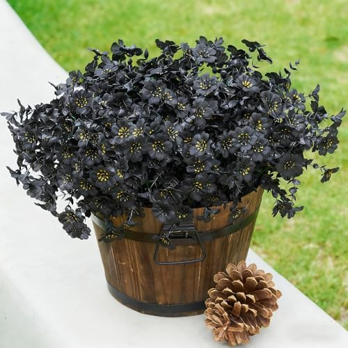 Halloween dekoration konstgjorda blombuketter 12 st utomhus dekoration ornament hem tillbehör inomhus hem vardagsrum tillbehör dekoration bord matsal bukett växt fest haloween dekorationer