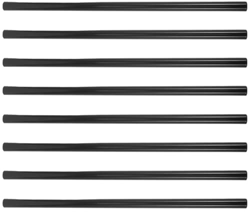 TOGEVAL 8 Tubos de Hierro Negro de 16 MM Diámetro y 40 CM Largo para Perchero y Zapatero Soporte Desmontable para Armarios Portátiles Piezas para Montaje de Colgadores de Ropa y