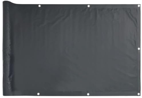 Gecheer Paravento da balcone, tessuto oxford 90x400 cm antracite, schermo privacy per esterno