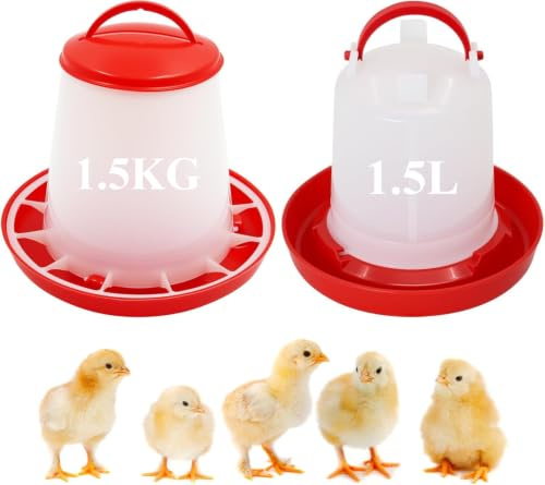1,5 kg kycklingmatare och 1,5 liter fjäderfädrickare, Farm Coop höna matningsvatten för kycklingar vaktel gåsankor