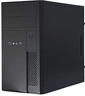 Chieftec PC-Gehäuse Schwarz XT-01b-350GPB mATX mit 350W Netzteil, Mehrfarbig
