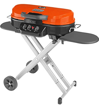 Coleman RoadTrip 285 Portable Stand-Up Propane Grill with 3 Adjustable Burners & Instastart Ignition, 20,000 BTUs of Power for Outdoor Cooking, Camping, Tailgating, Grilling, BBQs, & More