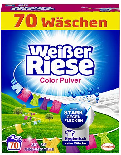 Weißer Riese Color Pulver, Colorwaschmittel, 70 Waschladungen, extra stark gegen Flecken und für hygienisch reine Wäsche (1er Pack)