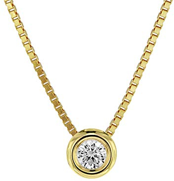 trendor Zirkonia-Anhänger und Venezianer Kette Gold 333 für Damen 08946-40 40 cm