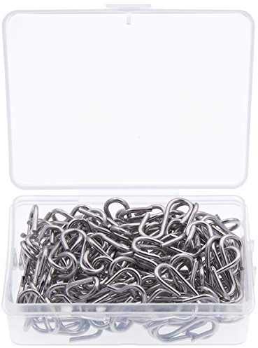 Waycreat 120Pcs Stainless Steel 1 Inch S Hooks Connectors S-shaped Hook