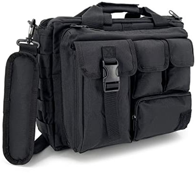 TaktZeit Tactical Military Brief Case Compound Soft and Lightweight Laptop Case Laptop Bag for Leisure or Office Scenarios(Black)
