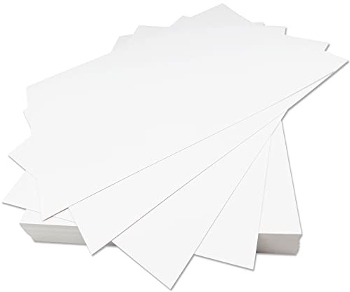 QAINJG Vitt kort A4 tjockt konstpapper 380 g 50 ark