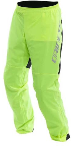 Dainese - Ultralight Rain Pants, Pantaloni Antipioggia Impermeabili e Antivento, Ultra Leggeri, Ripiegabili, Pantaloni Antipioggia per Moto, Unisex, Giallo Fluo, M