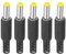 PATIKIL 5.5x2.1mm CC Maschio Terminali Alimentazione Spina 5 Pacco Fai da Te CC Barile Connettore Sostituzione Giallo