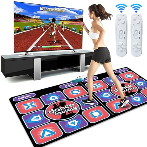 FXKJ Tanzmatte für Kinder und Erwachsene Kabellos Elektronische Tanzmatte HDMI-Schnittstelle Multifunktionale Musik Tanzmatte Yoga Fitness für TV und PC