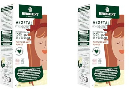 Herbatint Vegetal Color - Coloration végétale 100% naturelle et bio, PURE CARAMEL POWER - Caramel 100 grammes (Lot de 2)