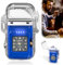 Accendino elettrico, ad arco elettrico, ricaricabile, con USB, ad arco elettrico, antivento, impermeabile, adatto per regali da uomo, festival, cucina, campeggio (blu)