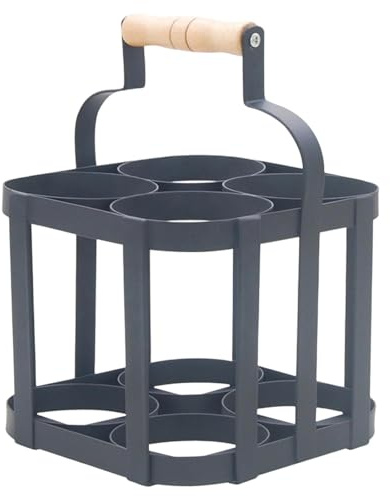 F Fityle Cesta de Hierro para Botellas de Cerveza, portabotellas de 4 Rejillas para Bar, Restaurante, Oficina y Picnic.