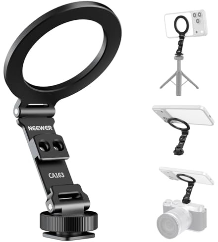 NEEWER Adaptateur Griffe Magnétique pour Trépied Téléphone,Aluminium, CA163