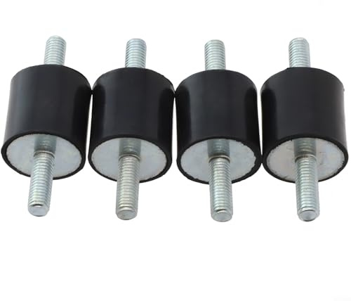 Lot de 4 pieds anti-vibrations en caoutchouc M8 - Amortisseurs de vibrations pour climatiseurs et équipements de qualité de l'air intérieur, compresseurs, moteurs