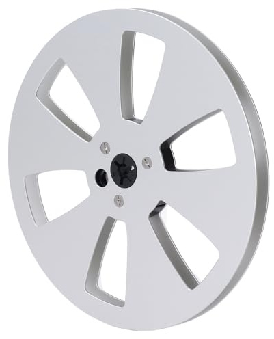 Keenso Magnétophone en Métal et Aluminium, Bobine Vide de 1/4 à 7 Pouces, Pièces de Rechange Durables pour Bobines de Joueurs, Adaptées aux Amateurs de Flûte à Bec (SILVER)