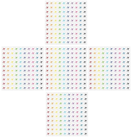 TINEASUR 500 Autocollants Auto-adhésifs pour Carte de Voyage Avion, Papier Adhésif Multisurface, Mini Autocollants pour Planification de Vacances et Sentiers de Randonnée