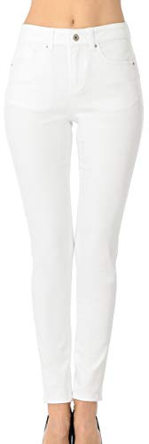 Wax Jean Denim Women's Juniors Push-Up High-Rise Skinny Jean in Fine Cotton Denim - White - 7