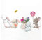Little Deco Kinderzimmer Aufkleber Mädchen Hasen Blumen Maus Wandtattoo Hasenfamilie Wandaufkleber Tiere Wandsticker Babyzimmer Junge Kinder Sticker DL209-4