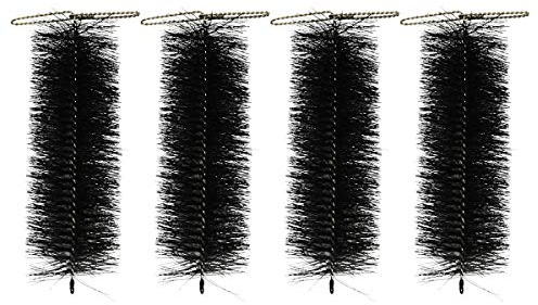 Selections Drain & Gutter Downpipe Brush Guard Plugs for Leaf, Moss & Debris Protection in Black - Pack of 4