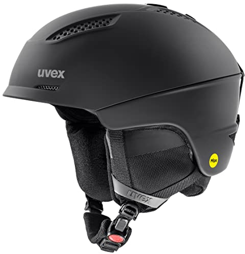 uvex Ultra MIPS - MIPS-Sysytem Skihelm für Damen und Herren - robuster - wechselbare Innenausstattung - All Black matt - 51-55 cm