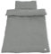 PINOLINO Musselin-Bettwäsche-Set, 2-tlg. für Kinderbetten, grau, 100% Baumwolle, atmungsaktiv, Bettbezug 100x135 cm, Kopfkissenbezug 60x40 cm