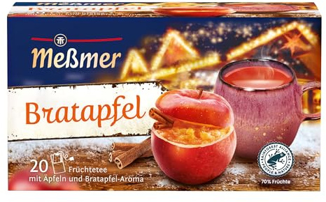 Meßmer Bratapfel | 20 Teebeutel | Glutenfrei | Laktosefrei | Vegan
