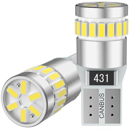 OBOLED T10 W5W LED Lampadina CANBUS 24 LEDs 501 194 168 Cuneo Tipo 12V per Auto Luci Interne Mappa Plafoniera Cupola Cortesia Luce Posizione Targa Lampadine 6500K Bianco 2 Pezzi