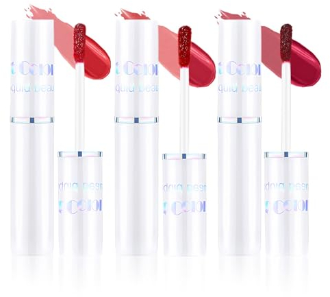Prreal 3 Pieces Peel Off Lip Stain, Long-Lasting Tattoo Lip Liner Stain, Waterproof, Non-Sticky and Transfer-proof Lip Liner Stain Peel Off, Super Pigmented Tattoo Lip Tint Stain （02+03+04）