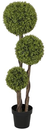 HOMCOM Künstlicher Buchsbaum groß 115 cm Kunstbaum mit UV-Schutz