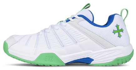 Teuton Sports ST2 Unisex All-Court Shoes: Lightweight, Breathable Sneakers for Tennis, Squash, Pickleball & More - Sizes 37-48 EUR (White, US Footwear Size System, Adult, Men, Numeric, Medium, 8)