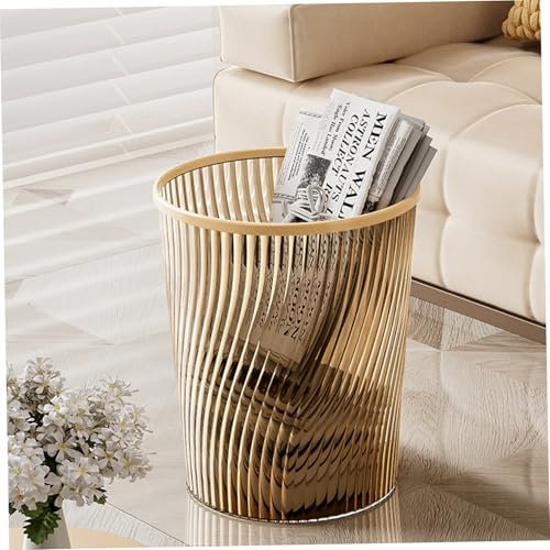 Pastoralist Cestino d'oro, Cestino da 8, 4x9, 8 Pollici per uffici con Anello di serraggio, Perfetto per Soggiorno, Camera da Letto, Bagno, immondizia Dorata, Bagno
