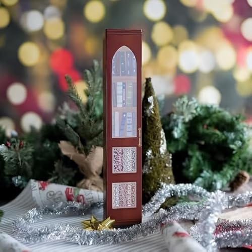 Calendrier de l'Avent littéraire – Readvant avec 25 mini classiques, surprise quotidienne, design vintage et contenu bonus – Décoration de Noël élégante pour les amateurs de livres (rouge)