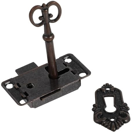 DONFAMDS Serratura per Armadio Set da 2 Pezzi in Ferro e Lega di Zinco Vintage Design Decorativo Compatto per Riparare e Decorare per Mobili e Cassetti Mobili Antichi