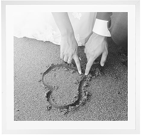 CABBEL Set di 1 cornici per quadri 60x60 in legno MDF con vetro acrilico infrangibile in bianco