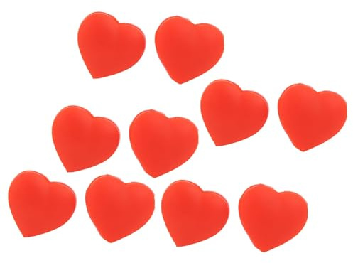 Amortiguadores de Vibración para Raquetas de Tenis, 10 Piezas de Amortiguadores en Forma de Corazón para Cuerdas de Tenis que Reducen la Conducción de Vibraciones para el Entrenamiento (Rojo)